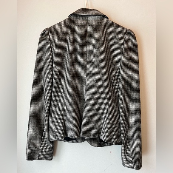Vintage Wool Houndstooth Blazer British Wool Dark Academia Preppy women’s Size 8 - Picture 9 of 16